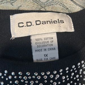C.D. Daniels, black, sweater, 1X